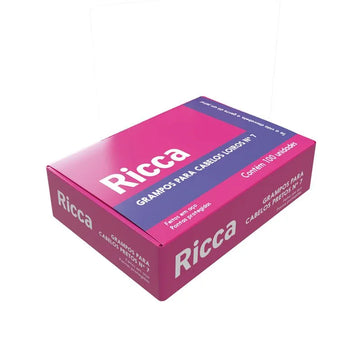 GRAMPO PARA CABELO N7 LOIRO C 100PCS RICCA