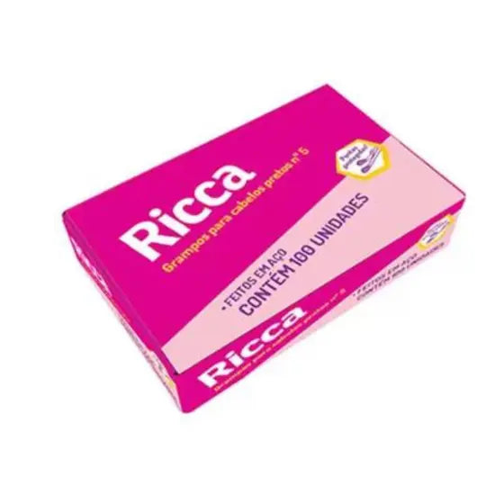 GRAMPO PARA CABELOS N5 PRETO CAIXA C 100PCS RICCA